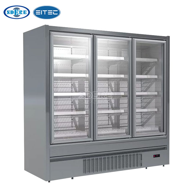 DDB Supermarket Refrigerator Glass Door Display Cabinet Freezer