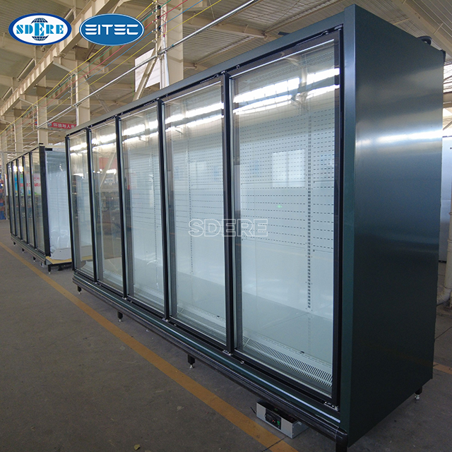 DDW/DDN-Split Frozen Glass Door Cabinet 