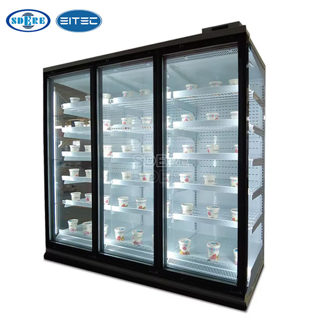 DDW/DDN-Split Frozen Glass Door Cabinet 